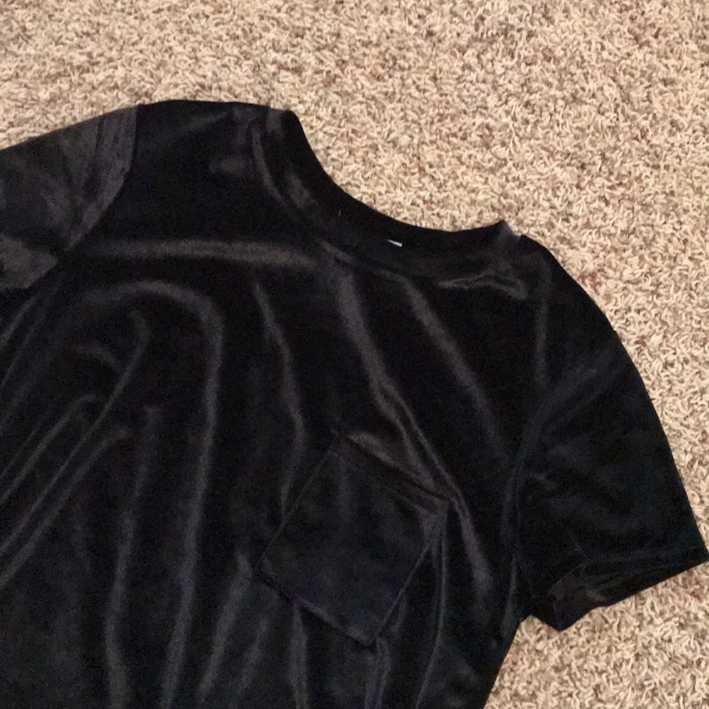 Velvet short sleeve top